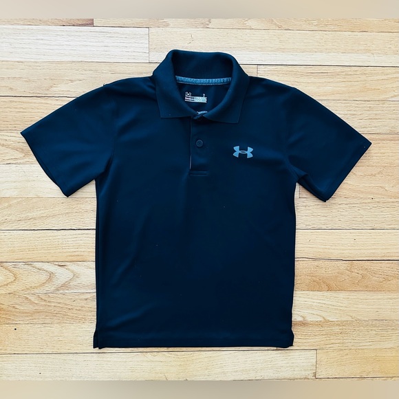 Hanna Andersson Purple Polo & Under Armour Black Polo Size 7 - Picture 2 of 8